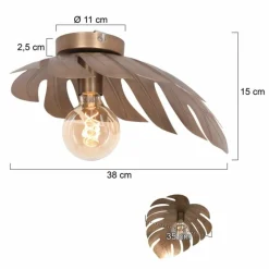 Style Boho-Chic-Luminaires Steinhauer Plafonnier Steinhauer Feuilleter Bronze, 1 lumière