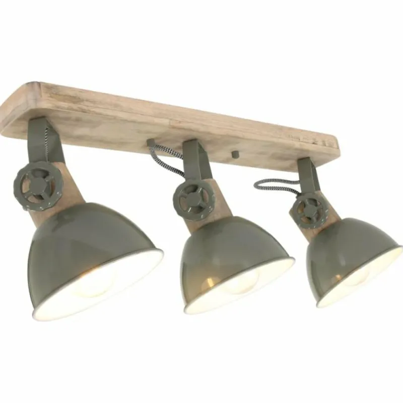 Lampes Industrielles-Luminaires Steinhauer Plafonnier Steinhauer Gearwood Vert, 3 lumières
