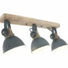 Lampes Industrielles-Luminaires Steinhauer Plafonnier Steinhauer Gearwood Gris, 3 lumières