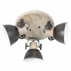 Lampes Industrielles-Luminaires Steinhauer Plafonnier Steinhauer Gearwood Anthracite, Brun, 3 lumières