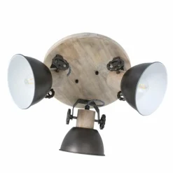 Lampes Industrielles-Luminaires Steinhauer Plafonnier Steinhauer Gearwood Anthracite, Brun, 3 lumières