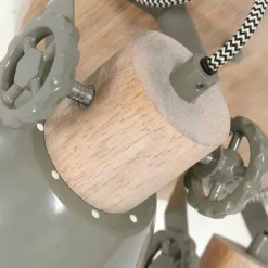 Lampes Industrielles-Luminaires Steinhauer Plafonnier Steinhauer Gearwood Brun, Vert, 3 lumières