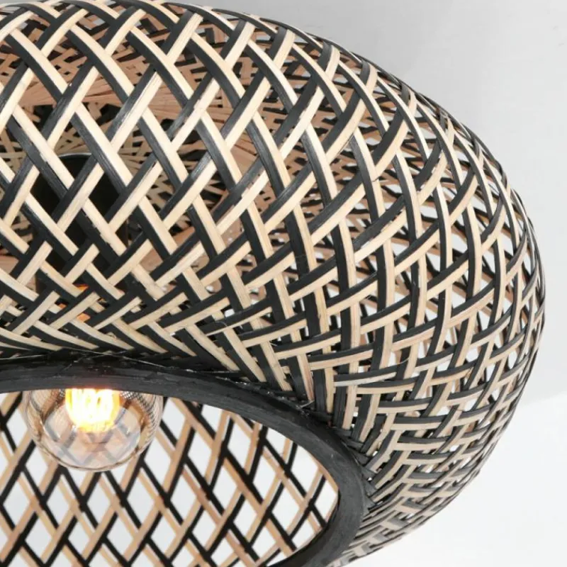 Style Boho-Chic-Luminaires Steinhauer Plafonnier Steinhauer Maze Écru, Noir, 1 lumière