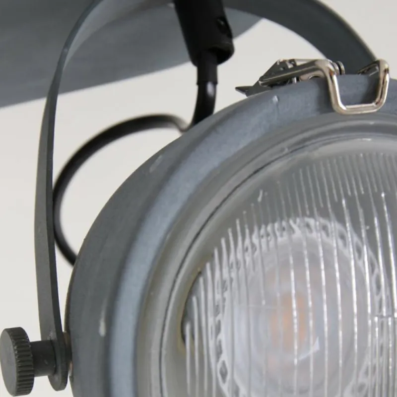 Lampes Industrielles-Luminaires Steinhauer Plafonnier Steinhauer Mexlite Gris, 2 lumières