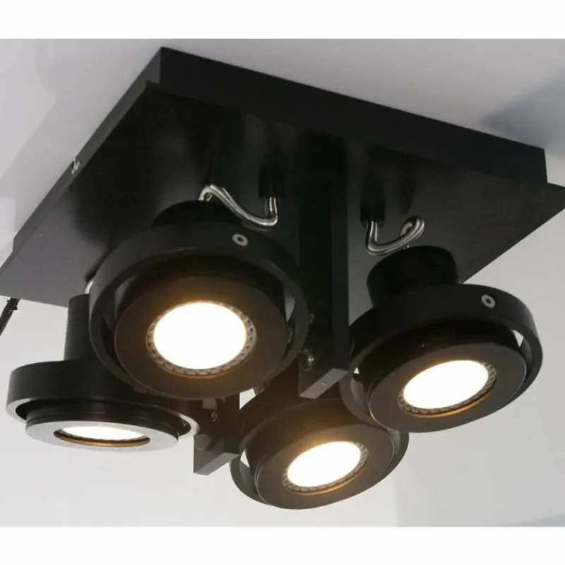 Luminaires Steinhauer Plafonnier Steinhauer MEXLITE Noir, 4 lumières* Plafonniers