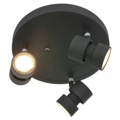 Luminaires Steinhauer Plafonnier Steinhauer Natasja LED Noir, 3 lumières* Éclairage Led