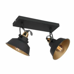 Lampes Dorées-Luminaires Steinhauer Plafonnier Steinhauer Nové Or, Noir, 2 lumières