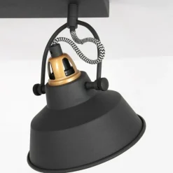 Lampes Dorées-Luminaires Steinhauer Plafonnier Steinhauer Nové Or, Noir, 2 lumières