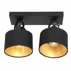 Lampes En Tissu-Luminaires Steinhauer Plafonnier Steinhauer Ornoir Noir, 2 lumières