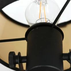 Lampes En Tissu-Luminaires Steinhauer Plafonnier Steinhauer Ornoir Noir, 2 lumières