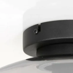 Suspension Verre Fumé-Luminaires Steinhauer Plafonnier Steinhauer Reflexion Noir, 1 lumière