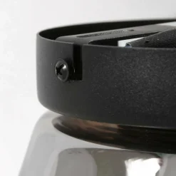 Suspension Verre Fumé-Luminaires Steinhauer Plafonnier Steinhauer Reflexion Noir, 1 lumière