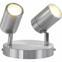 Luminaires Steinhauer Plafonnier Steinhauer Upround LED Gris, Nickel mat, 2 lumières