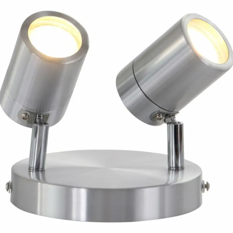 Luminaires Steinhauer Plafonnier Steinhauer Upround LED Gris, Nickel mat, 2 lumières