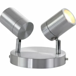 Luminaires Steinhauer Plafonnier Steinhauer Upround LED Gris, Nickel mat, 2 lumières