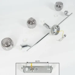 hofstein Plafonnier Stranderod Chrome, 3 lumières