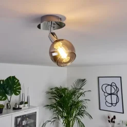 hofstein Plafonnier Stranderod Chrome, 1 lumière