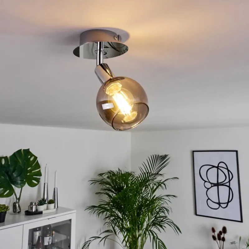 hofstein Plafonnier Stranderod Chrome, 1 lumière