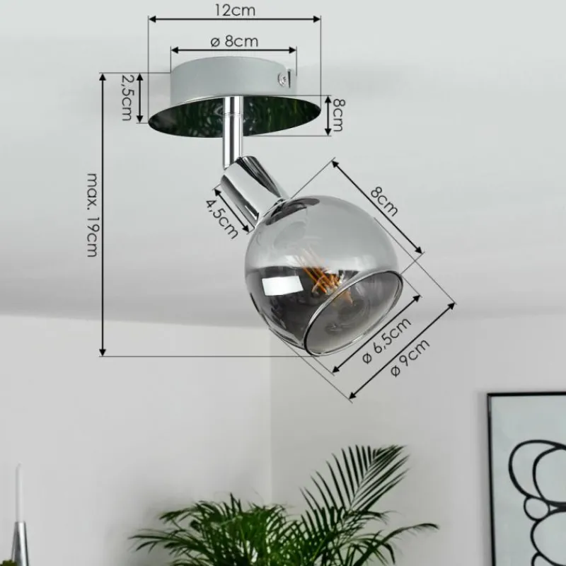 hofstein Plafonnier Stranderod Chrome, 1 lumière