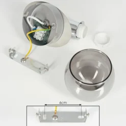 hofstein Plafonnier Stranderod Chrome, 1 lumière