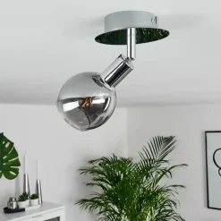 hofstein Plafonnier Stranderod Chrome, 1 lumière