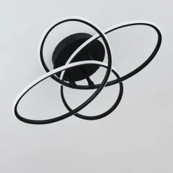 hofstein Plafonnier Sucre LED Noir, 4 lumières