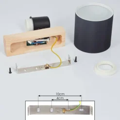 Lampes En Tissu-hofstein Plafonnier Sumlili Écru, Noir, 1 lumière