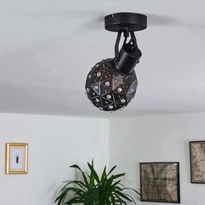 hofstein Plafonnier Sunasau Noir, 1 lumière* Spots Et Projecteurs