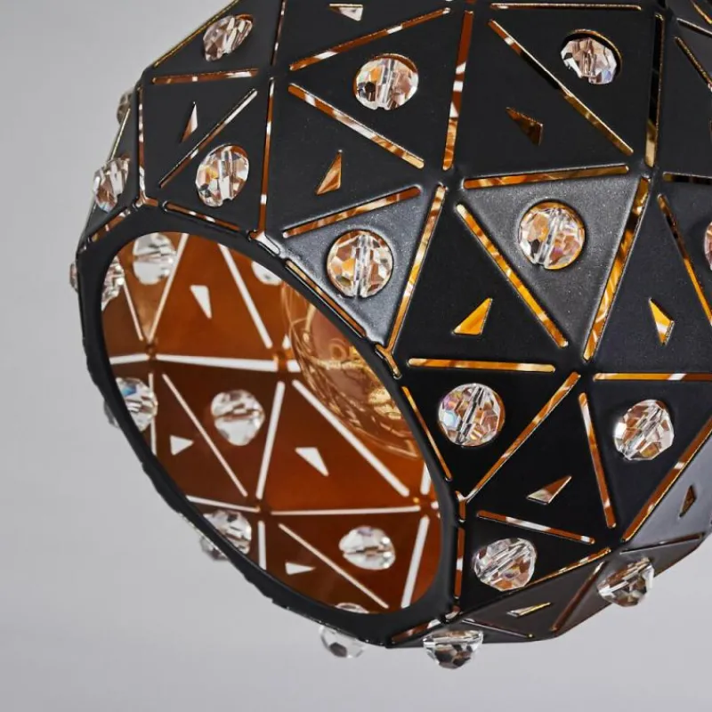 hofstein Plafonnier Sunasau Noir, 1 lumière* Spots Et Projecteurs