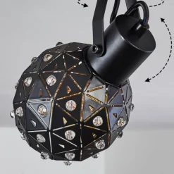 hofstein Plafonnier Sunasau Noir, 1 lumière* Spots Et Projecteurs