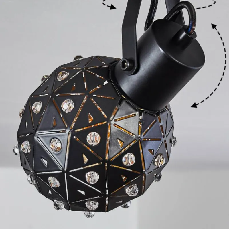 hofstein Plafonnier Sunasau Noir, 1 lumière* Spots Et Projecteurs