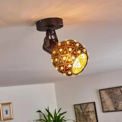 hofstein Plafonnier Sunasau Noir, 1 lumière* Spots Et Projecteurs