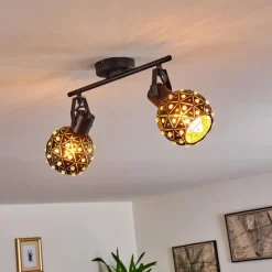 hofstein Plafonnier Sunasau Noir, 2 lumières