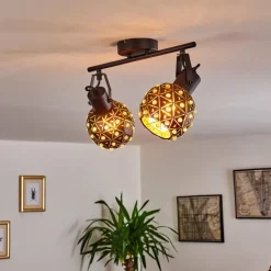 hofstein Plafonnier Sunasau Noir, 2 lumières