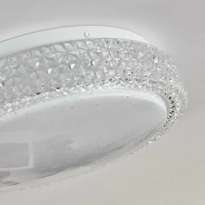 hofstein Plafonnier Suno LED Transparent, Blanc, 1 lumière