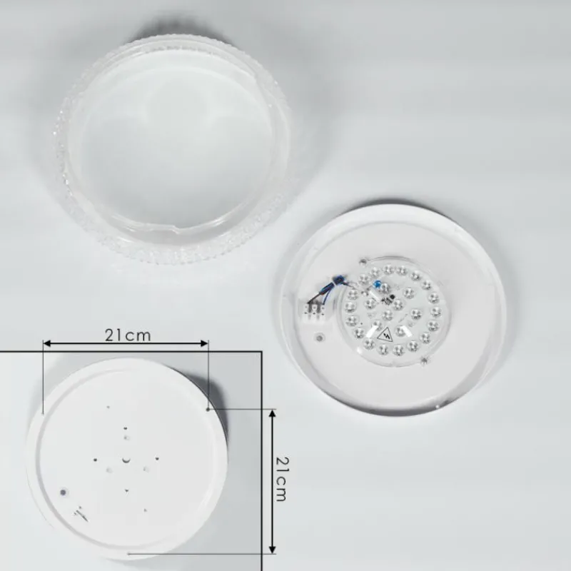 hofstein Plafonnier Suno LED Transparent, Blanc, 1 lumière