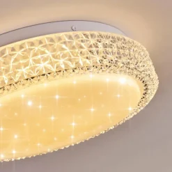 hofstein Plafonnier Suno LED Transparent, Blanc, 1 lumière