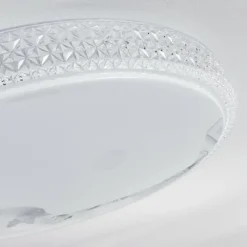 hofstein Plafonnier Suno LED Transparent, Blanc, 1 lumière, Télécommandes