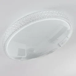 hofstein Plafonnier Suno LED Transparent, Blanc, 1 lumière, Télécommandes