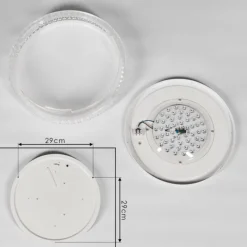 hofstein Plafonnier Suno LED Transparent, Blanc, 1 lumière