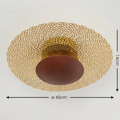 Lampes Dorées-hofstein Plafonnier Sunrise LED Or, Rouille, 1 lumière