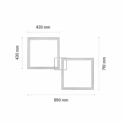 Lampes En Bois-hofstein Plafonnier Surisultana LED Écru, 2 lumières