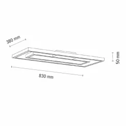 Luminaires Scandinaves-hofstein Plafonnier Surisultana LED Bois clair, 2 lumières