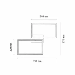 Lampes En Bois-hofstein Plafonnier Surisultana LED Bois clair, Noir, 2 lumières