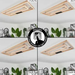 Luminaires Scandinaves-hofstein Plafonnier Surisultana LED Bois clair, 2 lumières