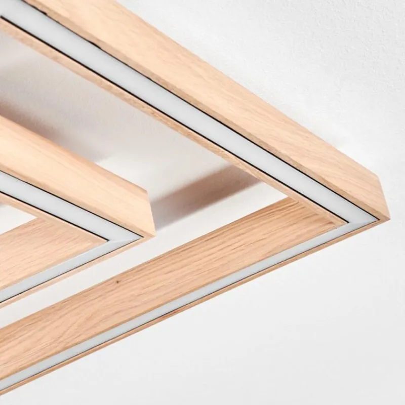Luminaires Scandinaves-hofstein Plafonnier Surisultana LED Bois clair, 2 lumières