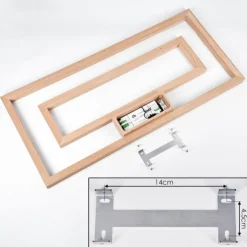 Luminaires Scandinaves-hofstein Plafonnier Surisultana LED Bois clair, 2 lumières