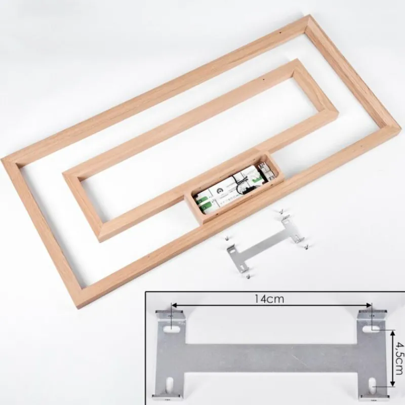 Luminaires Scandinaves-hofstein Plafonnier Surisultana LED Bois clair, 2 lumières