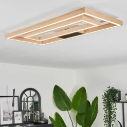 Luminaires Scandinaves-hofstein Plafonnier Surisultana LED Bois clair, 2 lumières