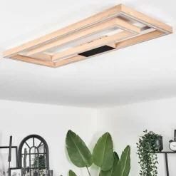 Luminaires Scandinaves-hofstein Plafonnier Surisultana LED Bois clair, 2 lumières